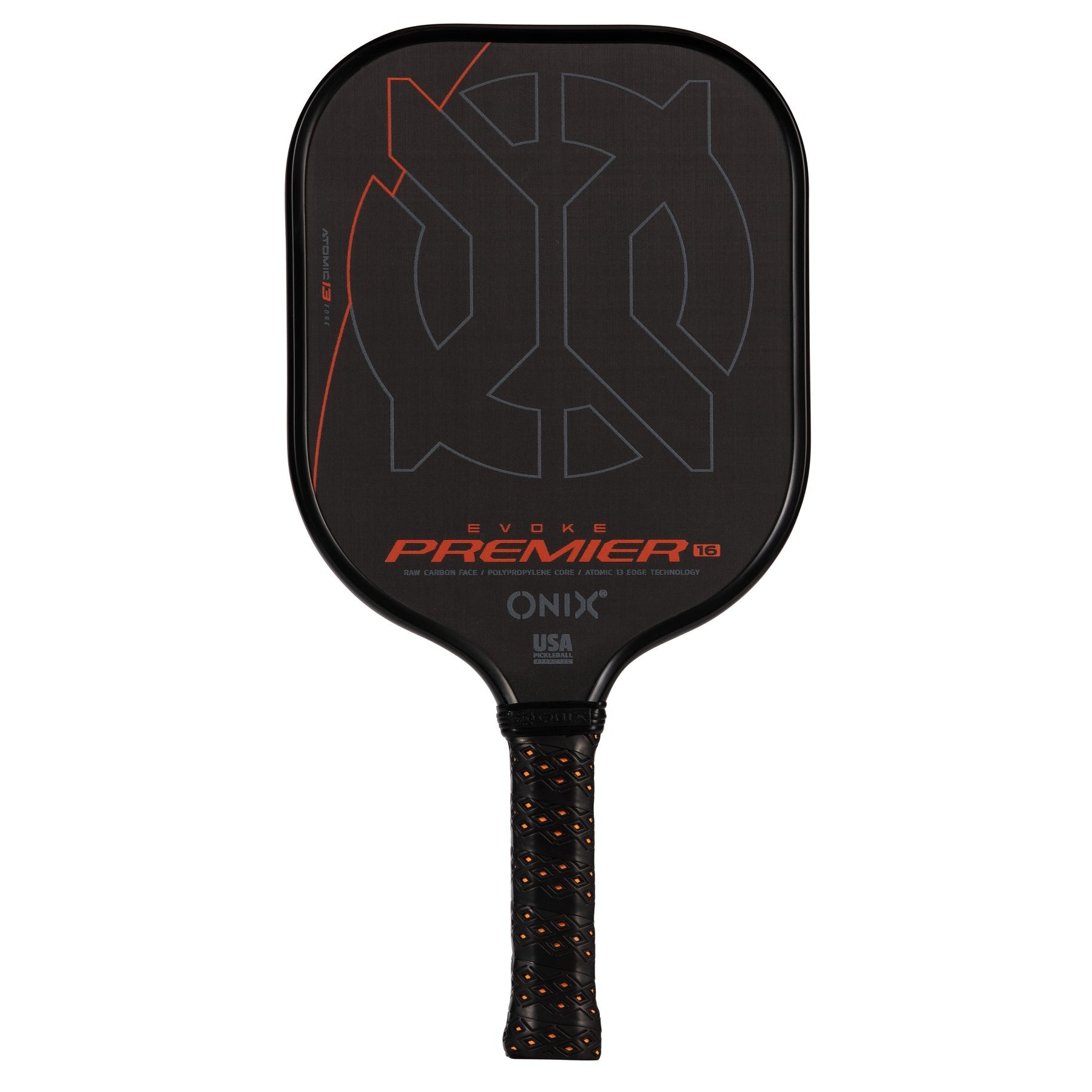 ONIX EVOKE PREMIER PRO RAW CARBON FIBER PICKLEBALL 16 paddle - black - ONIX - Evelostore
