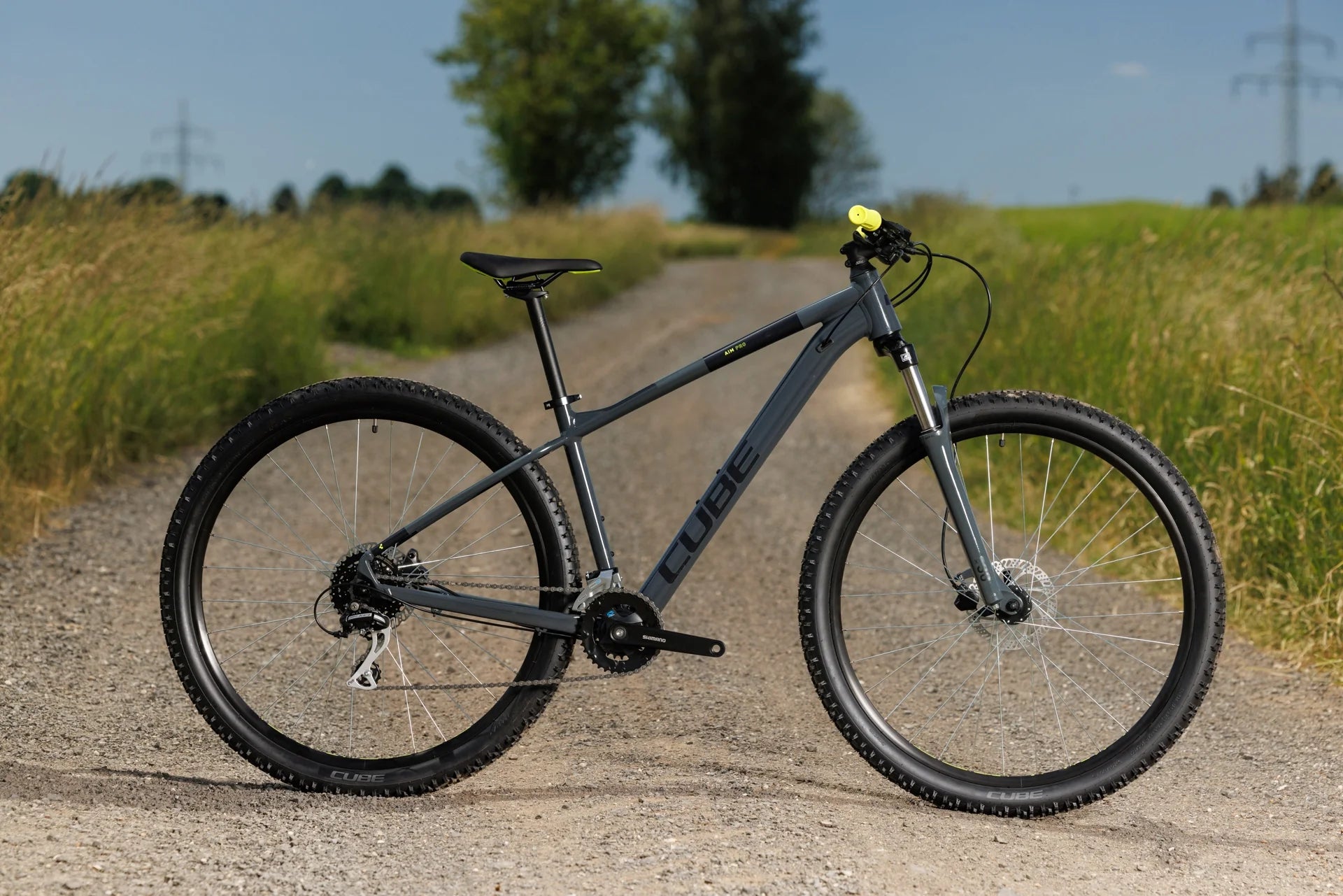 CUBE AIM PRO 29 mountain bike - grey´n´flashyellow - CUBE - Evelostore
