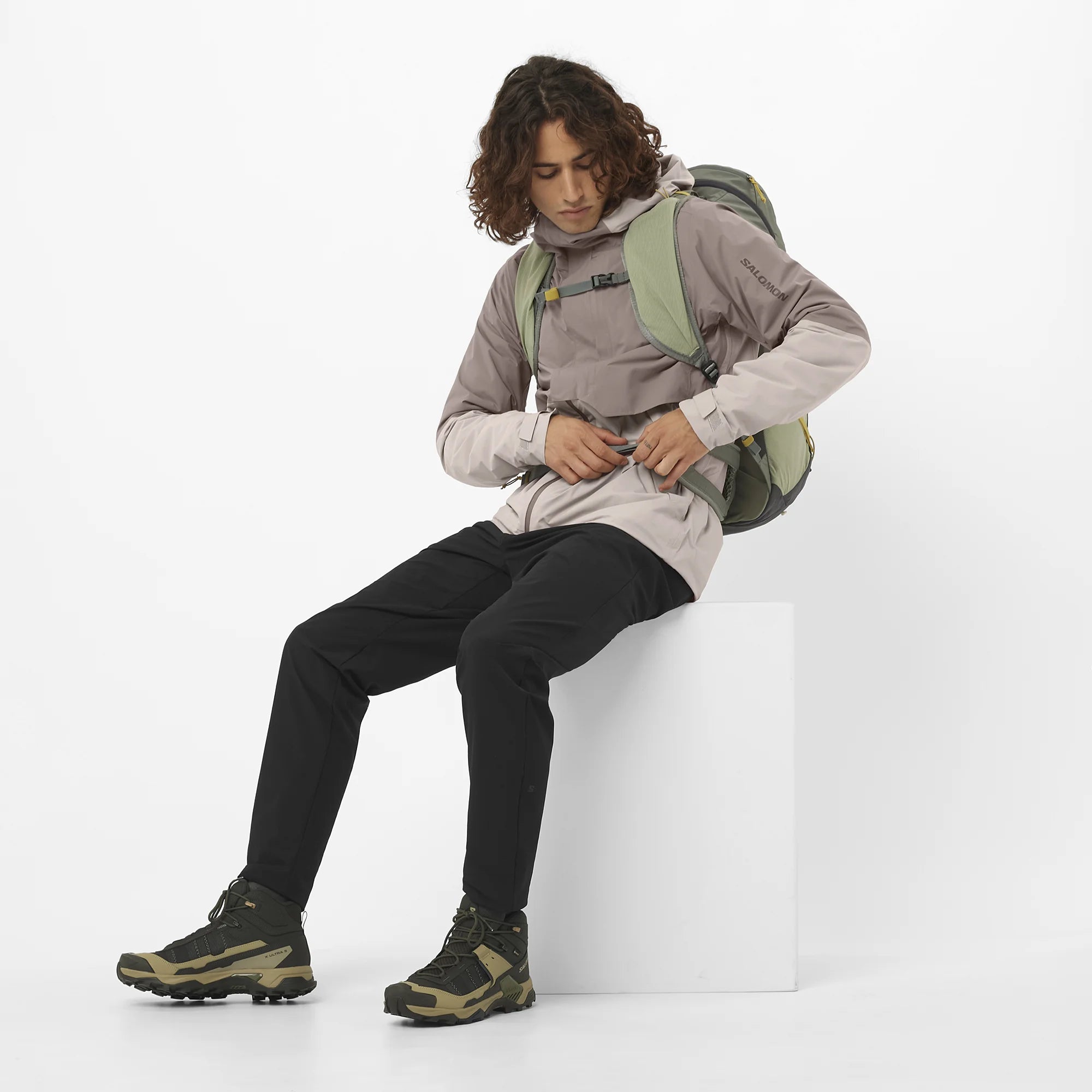 SALOMON X Ultra 5 Mid GTX pārgājienu apavi - zaļi/tumši zaļi