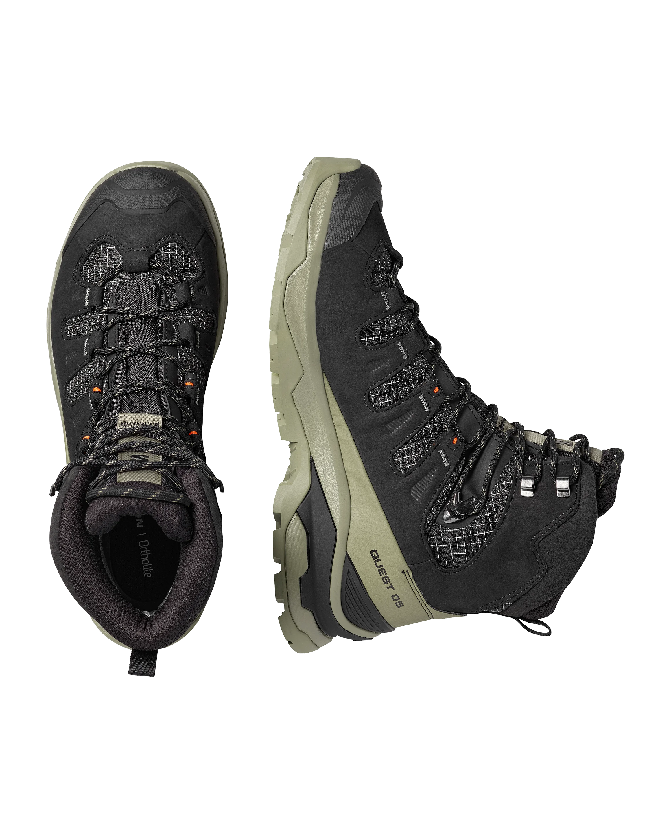SALOMON QUEST 5 GTX hiking footwear - black/dark green