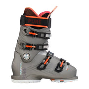 A single Rossignol Pure ski boot in gray with black and orange accents, shown in a side profile on a light gray background.