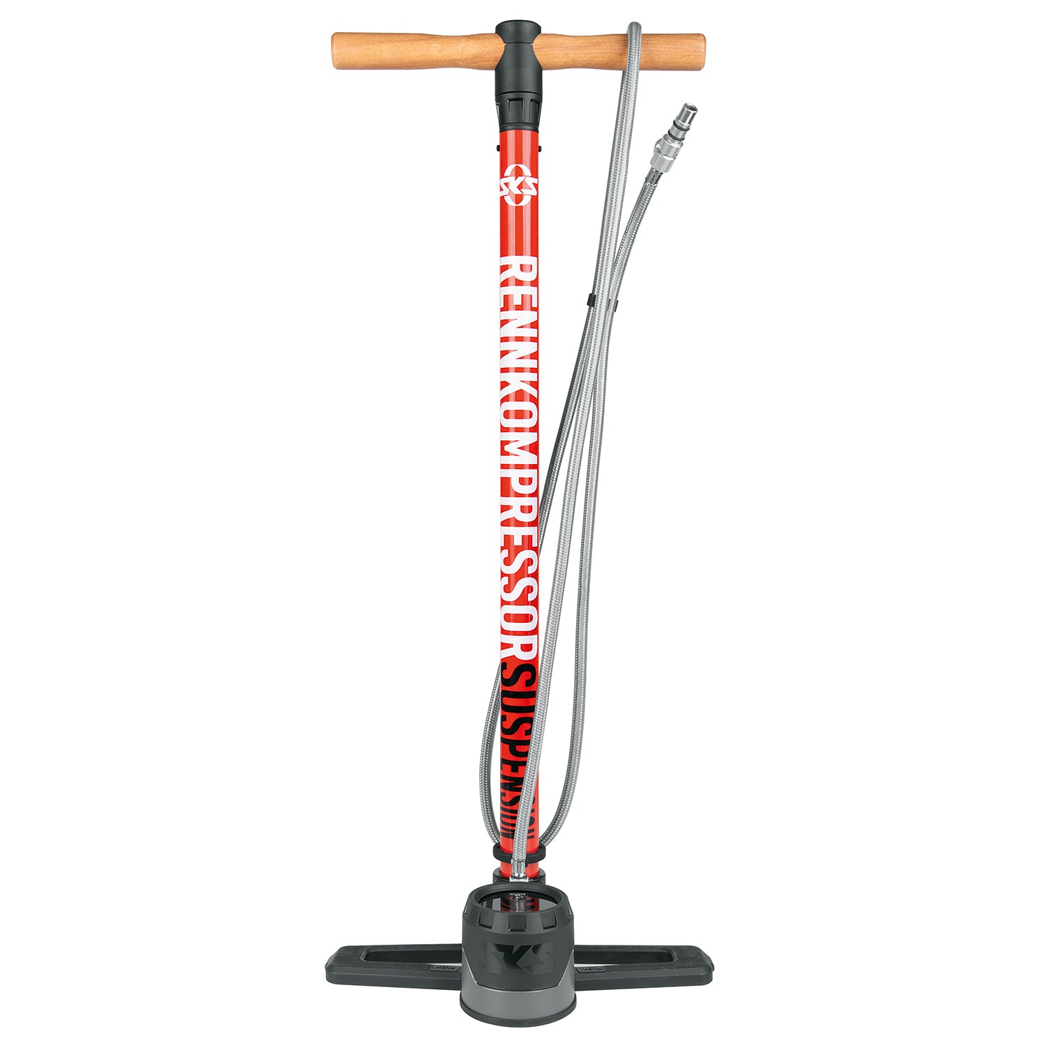 SKS RENNKOMPRESSOR SUSPENSION floor pump - red - SKS - Evelostore