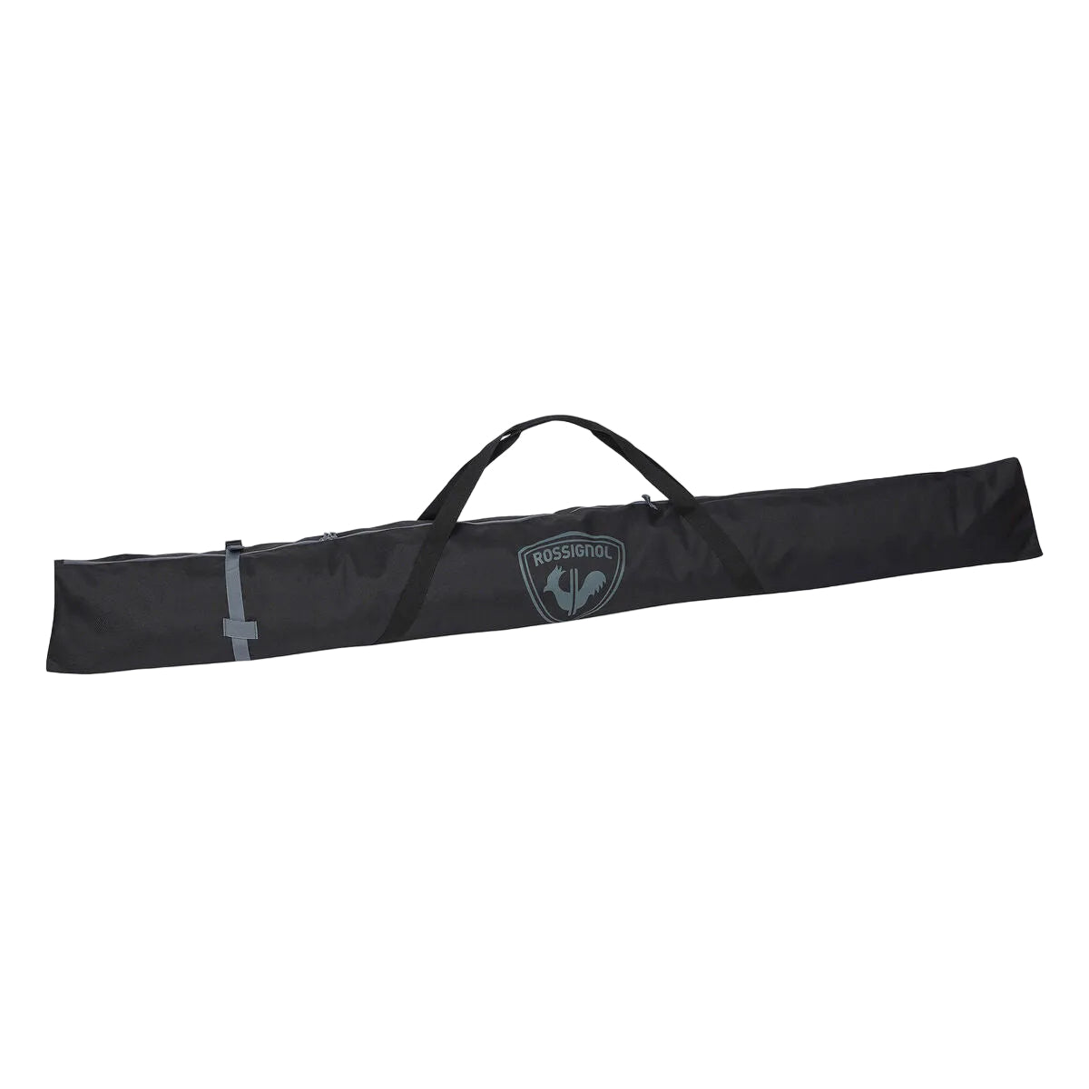Black carrying bag for a long item on a white background