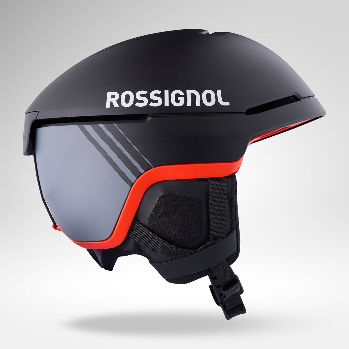 ROSSIGNOL HERO SLALOM Ski Racing Helmet with Chinguard – Black
