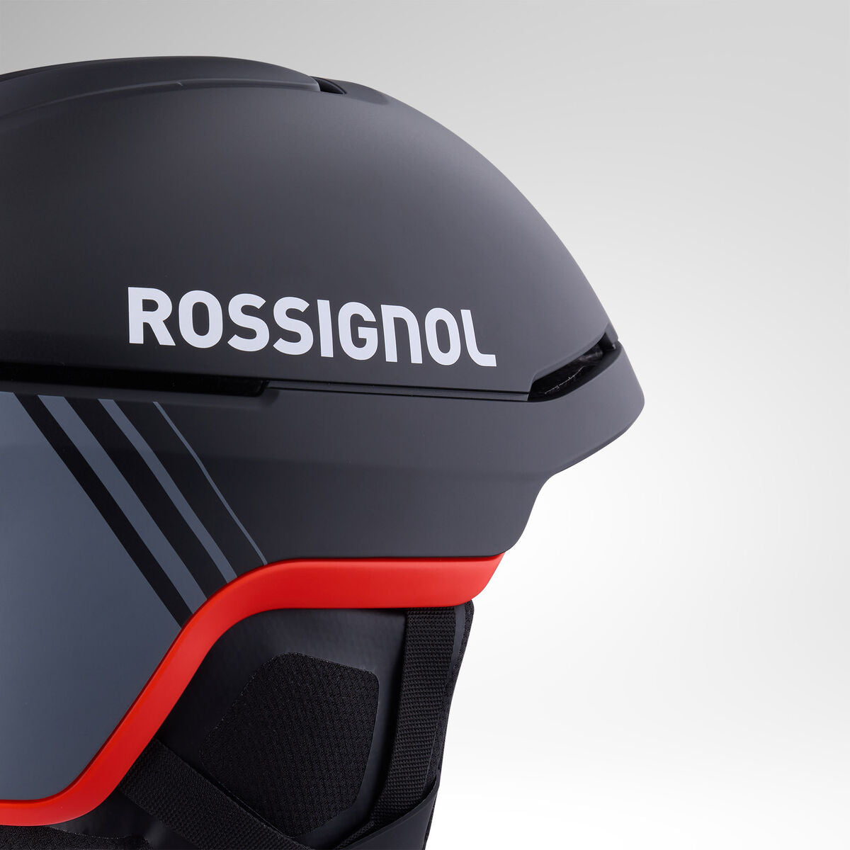 ROSSIGNOL HERO SLALOM Ski Racing Helmet with Chinguard – Black