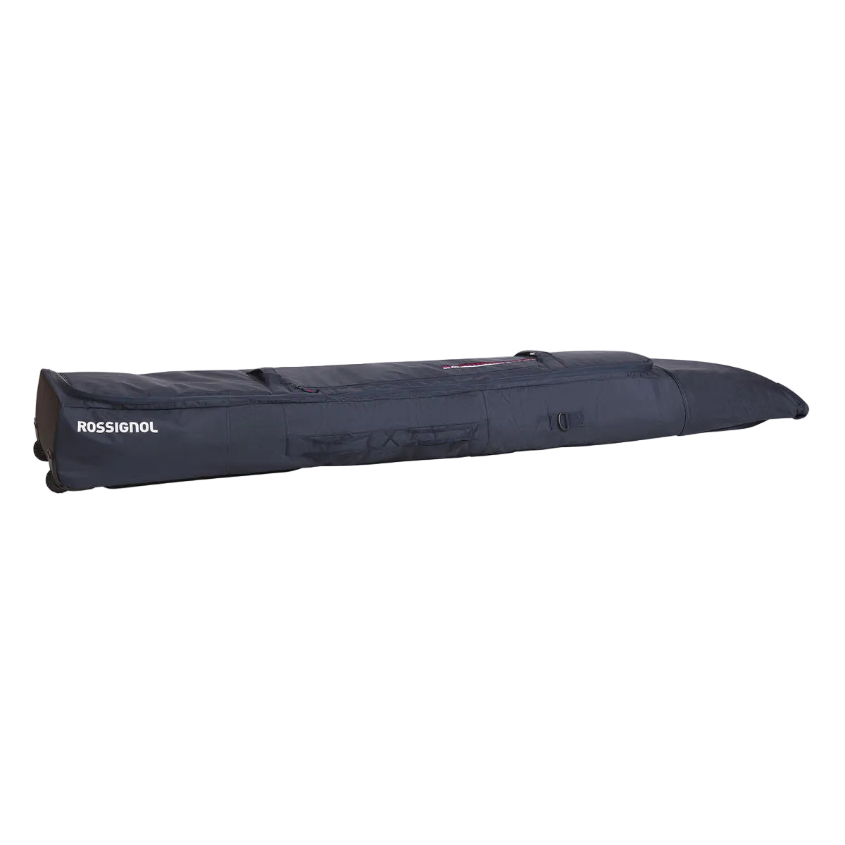 Long black metal bar with silver brackets on a white background