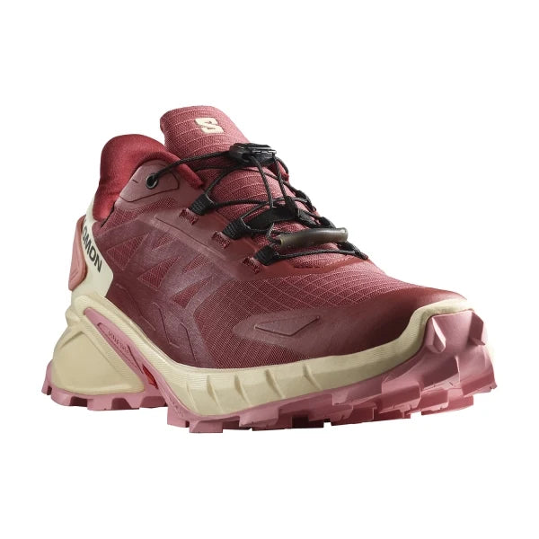 SALOMON SUPERCROSS 4 GTX W trail running shoes - dark red/beige