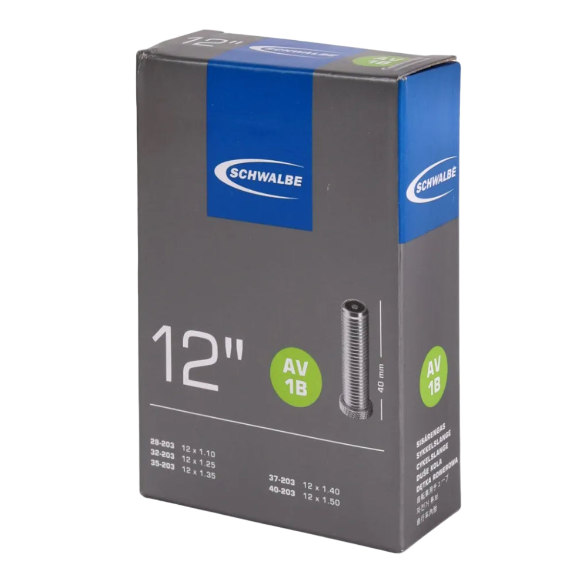 SCHWALBE 12 x 1.75-2.4 AV 40mm bicycle tube