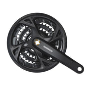 SHIMANO FC-M371 crank set with chainguard 3x9-speed – 44-32-22 black