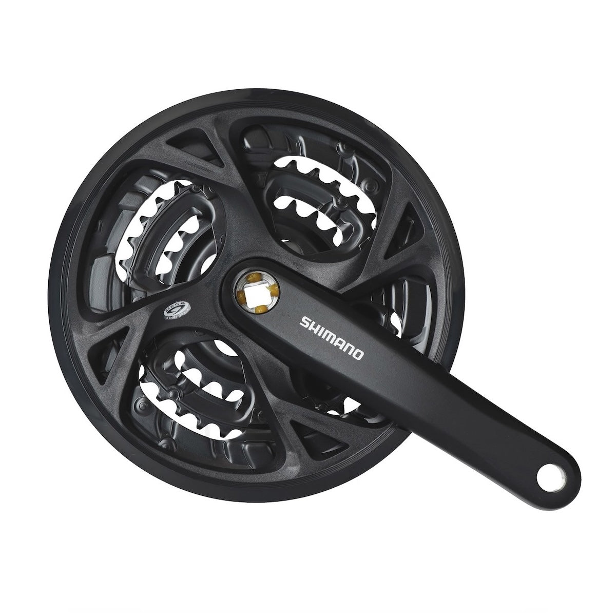 SHIMANO FC-M371 crank set with chainguard 3x9-speed – 44-32-22 black