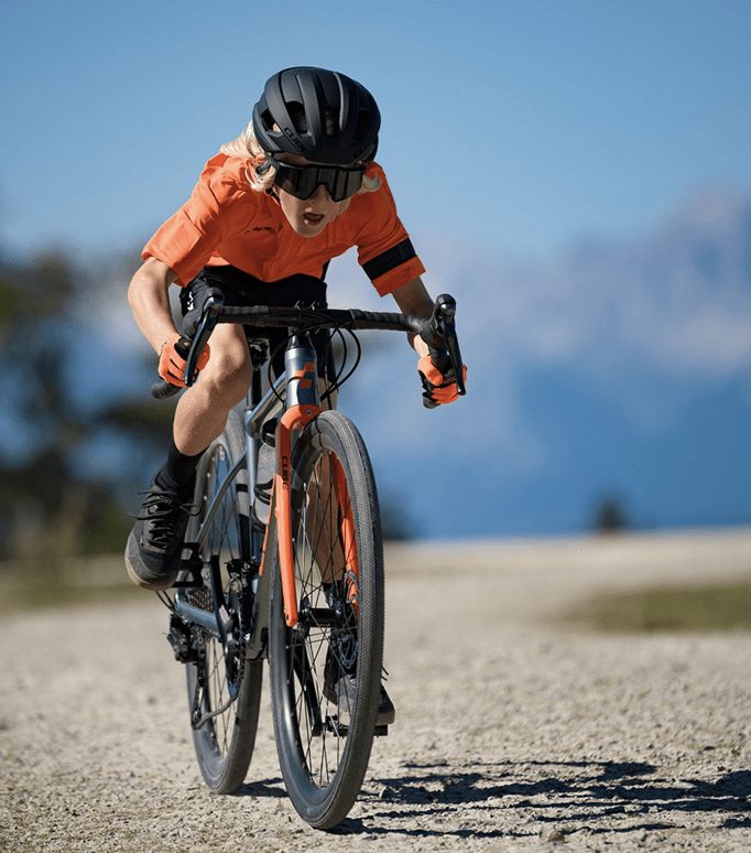 CUBE NUROAD ROOKIE gravel bicycle - smokeyfir/orange - CUBE - Evelostore