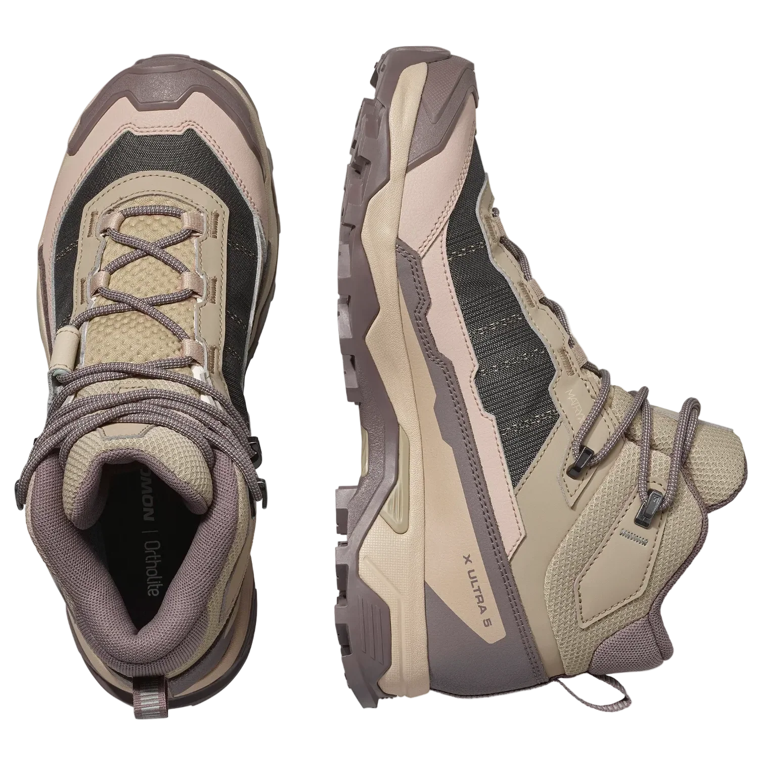 Scarponi da trekking SALOMON X Ultra 5 Mid GTX W - Iron / Desert Tan / Green Milieu