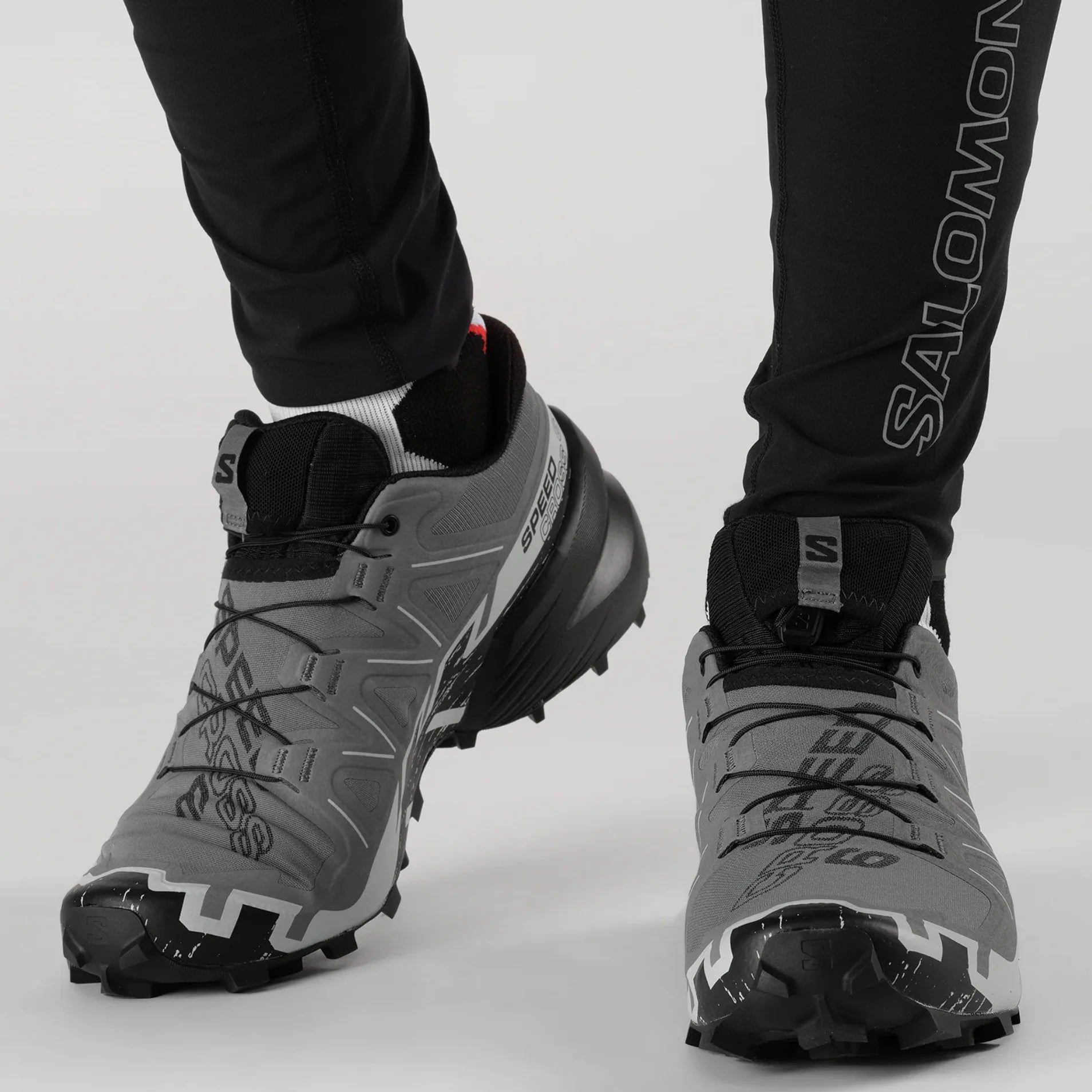 SALOMON SPEEDCROSS 6 trail running shoes - black/grey