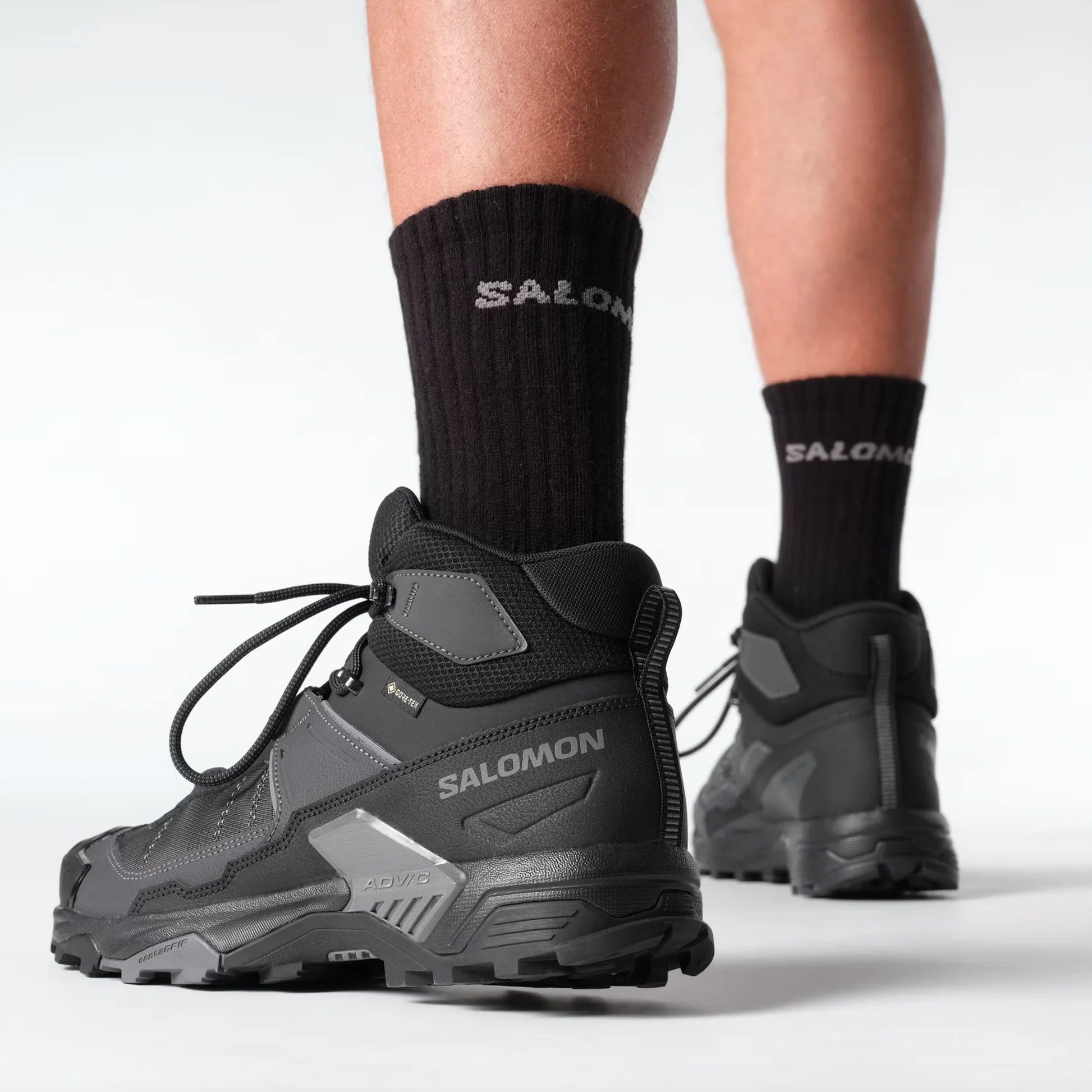 Botas de senderismo SALOMON X Ultra 5 Mid WIDE GTX - negro/gris