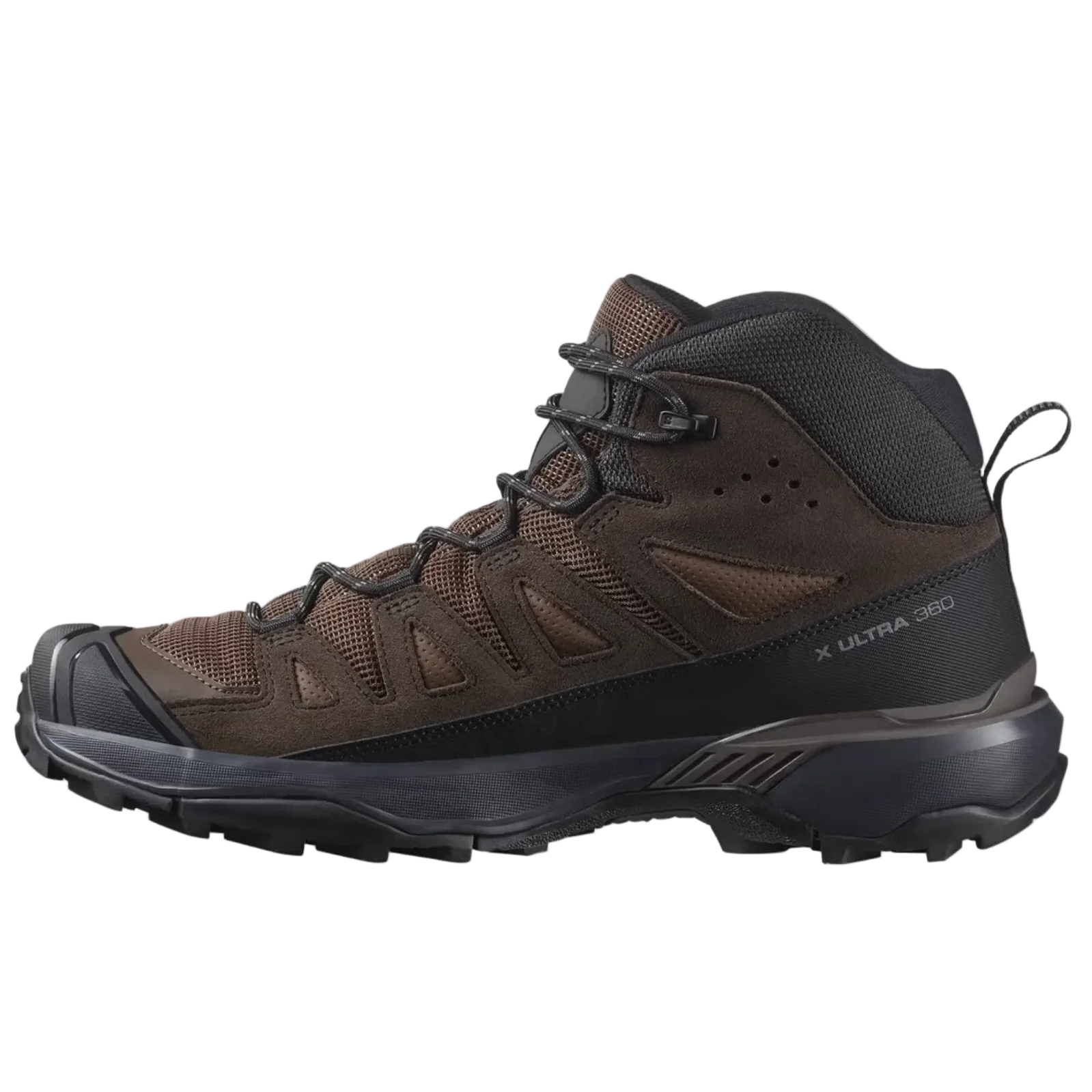 SALOMON X ULTRA 360 LEATHER MID GORE-TEX hiking boots - dark brown/black