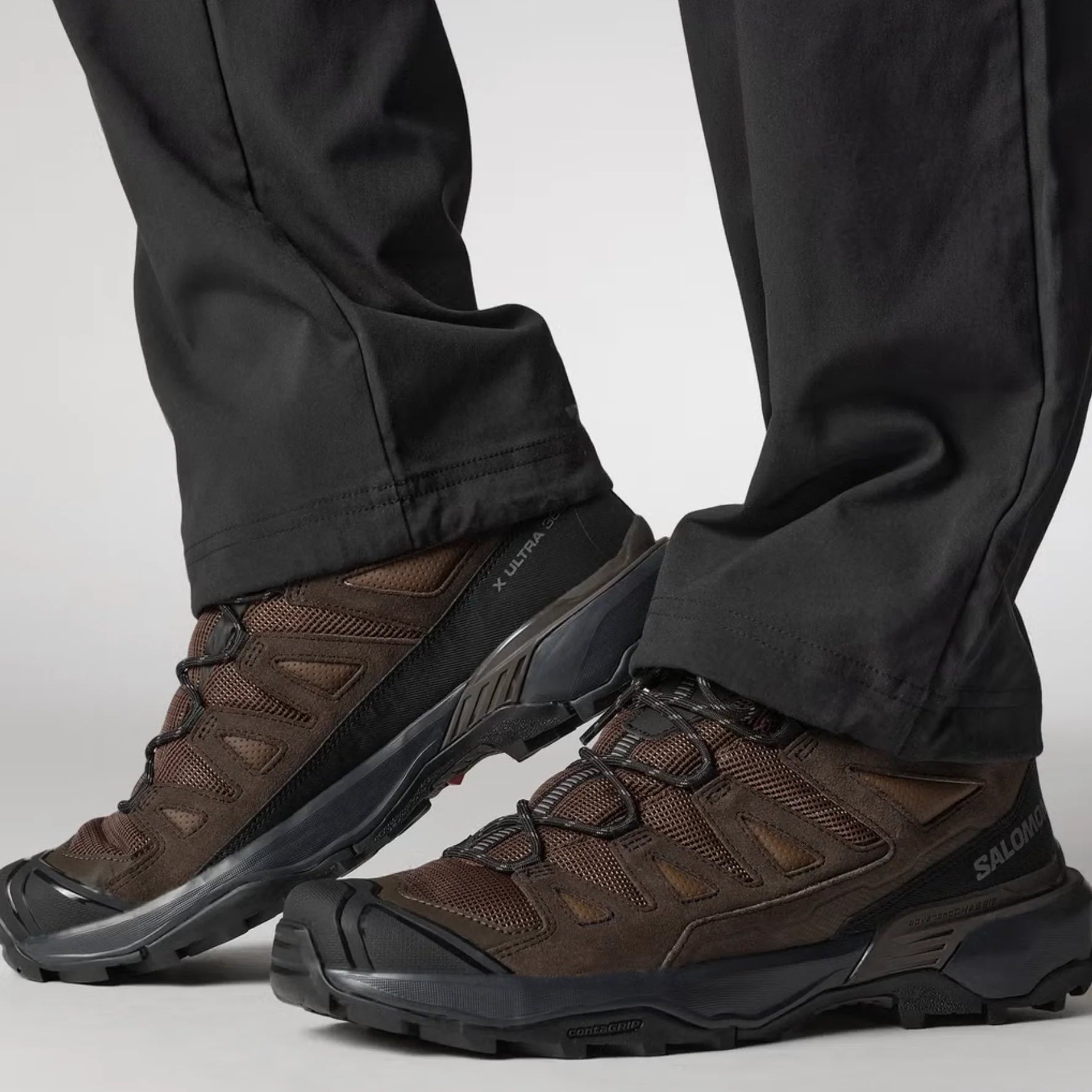 SALOMON X ULTRA 360 LEATHER MID GORE-TEX hiking boots - dark brown/black