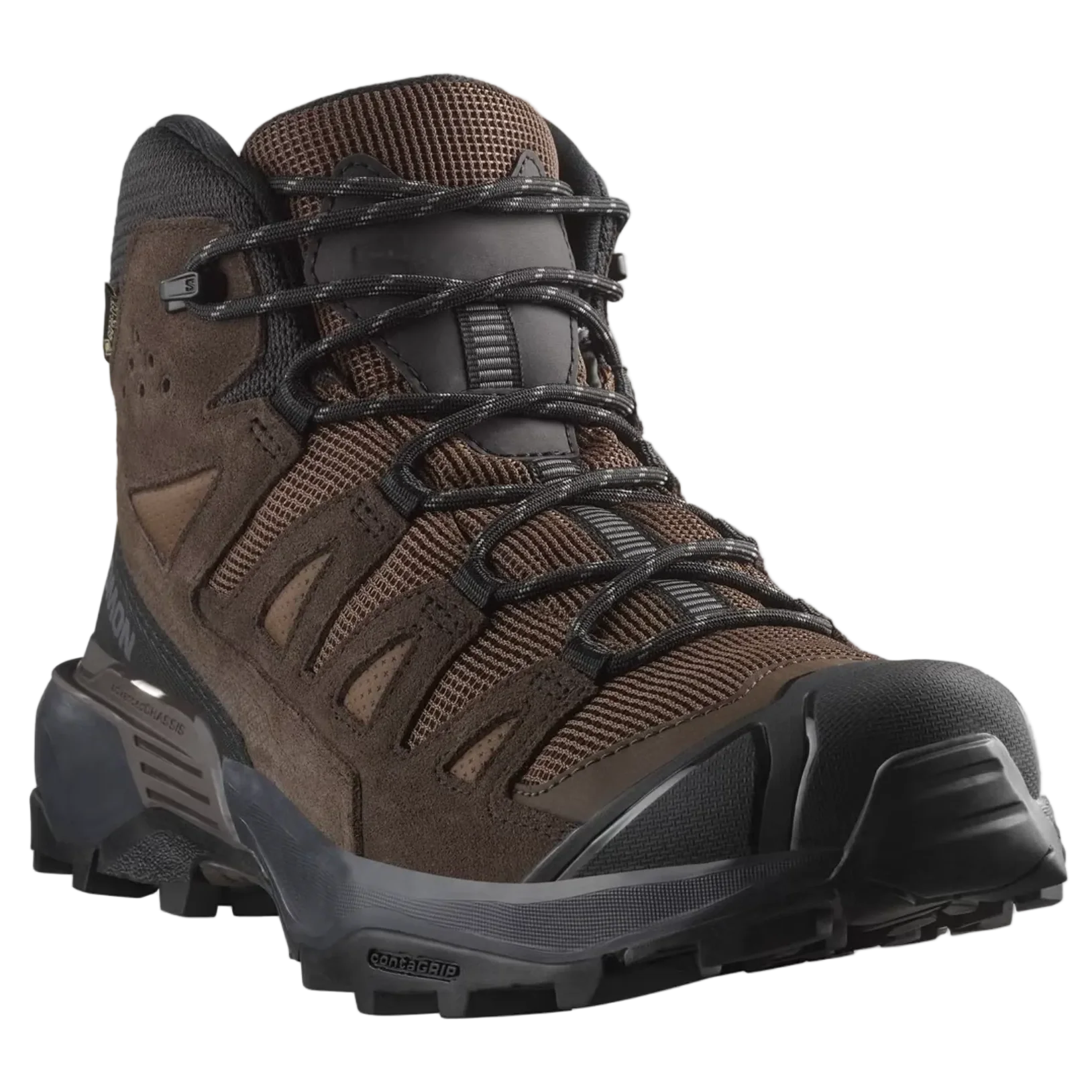 SALOMON X ULTRA 360 LEATHER MID GORE-TEX hiking boots - dark brown/black