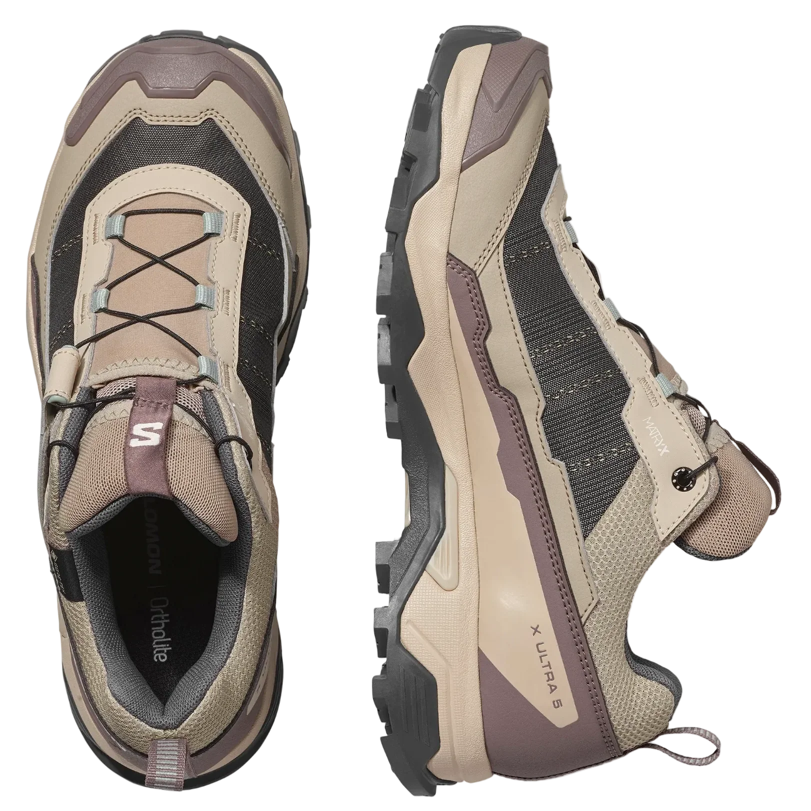 SALOMON X ULTRA 5 GTX W Wanderschuhe - Beige/Violett
