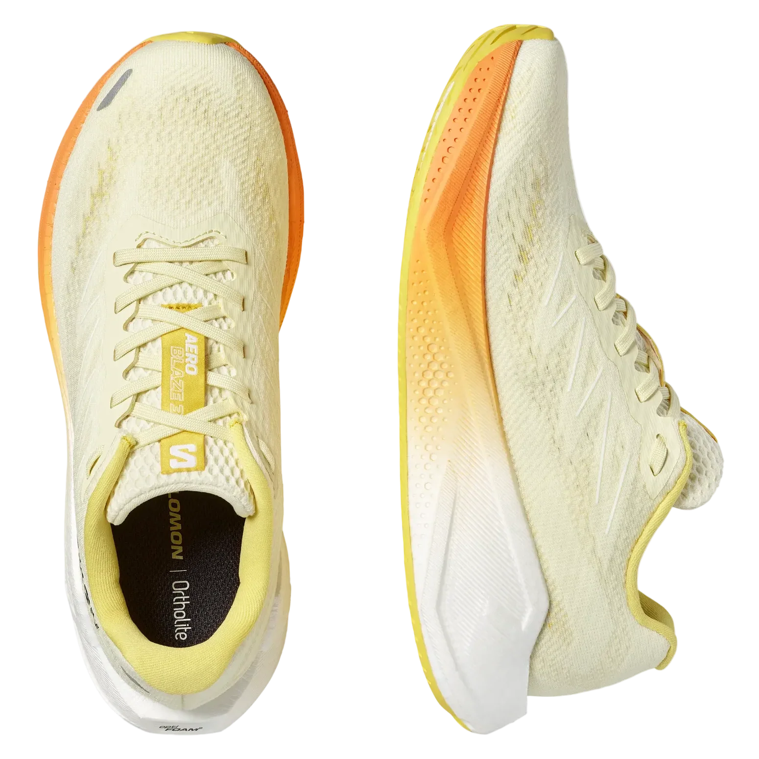 SALOMON AERO BLAZE 3 W Running shoes - yellow/white/orange