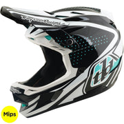 TROY LEE DESIGNS D4 polüakrülaat MIPS kiiver The Line süsi / valge, 17404700