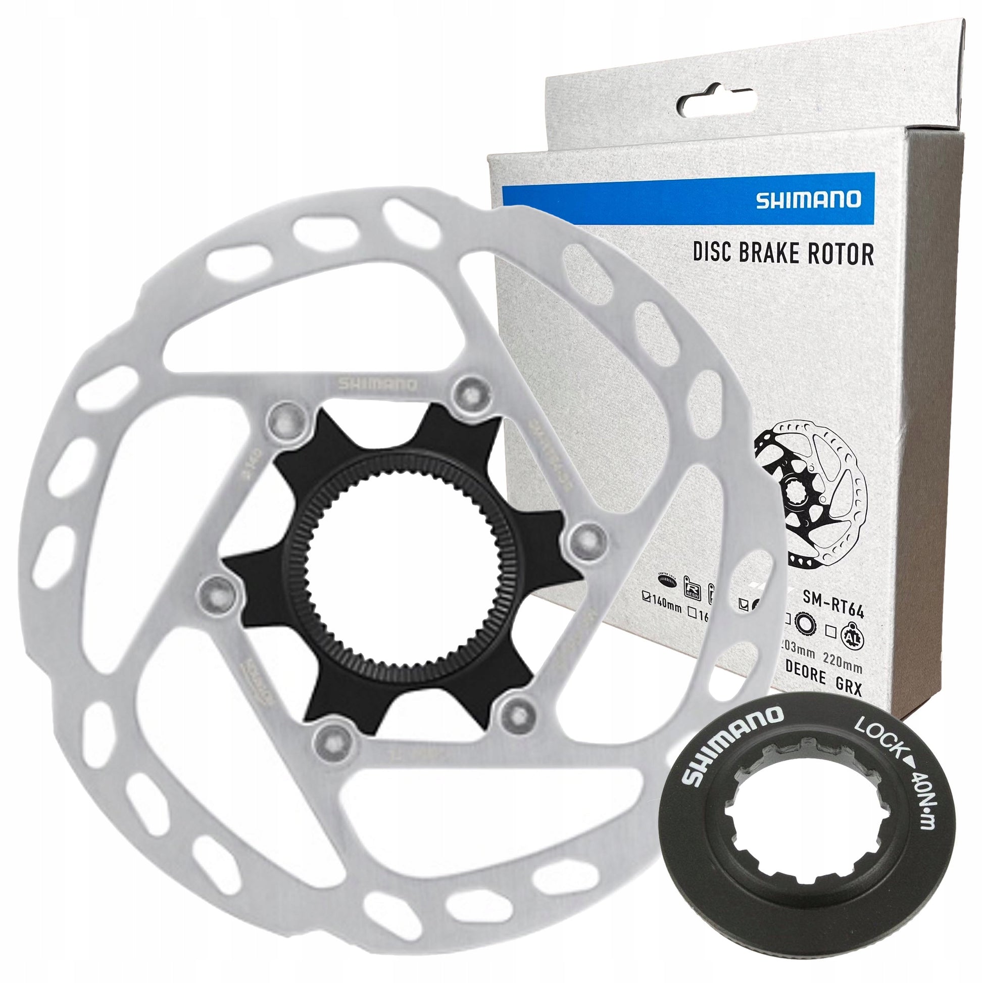 SHIMANO SM - RT64 - SS disc brake rotor with external lockring - center lock - SHIMANO - Evelostore