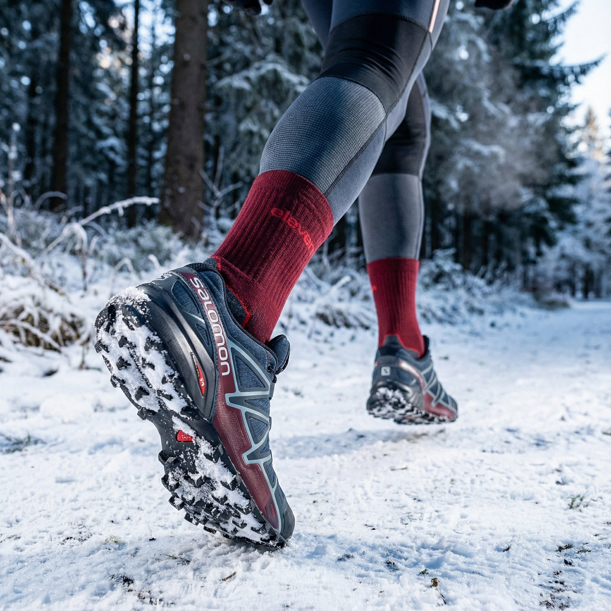 ELEVEN SPORTSWEAR Merino Vento Sokker - chianti