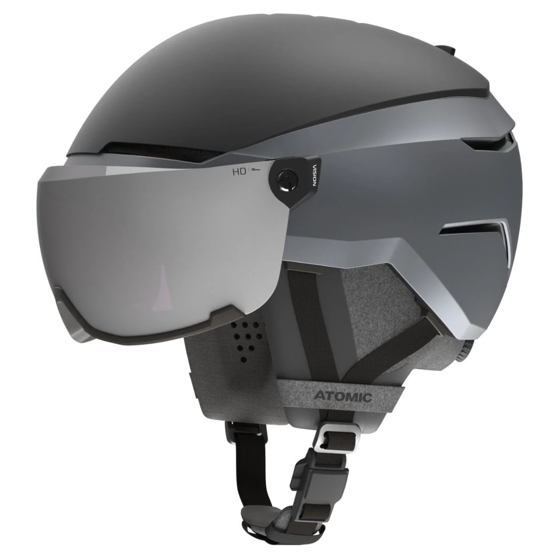 VOLANT AMID Visor HD PLUS Ski Helmet – Black / Silver HD