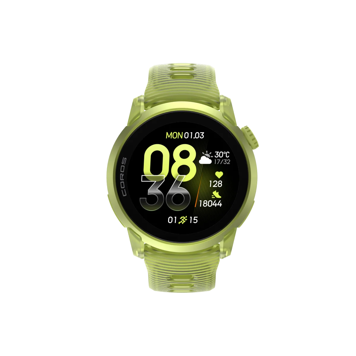 COROS PACE 4 GPS-Sportuhr – Aluminium, Neongelb