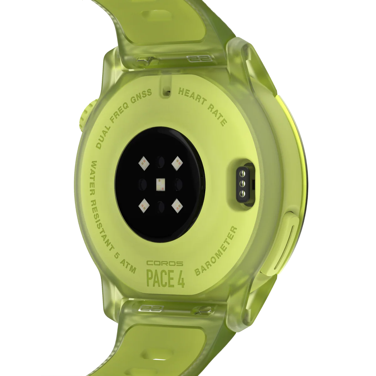COROS PACE 4 GPS-Sportuhr – Aluminium, Neongelb