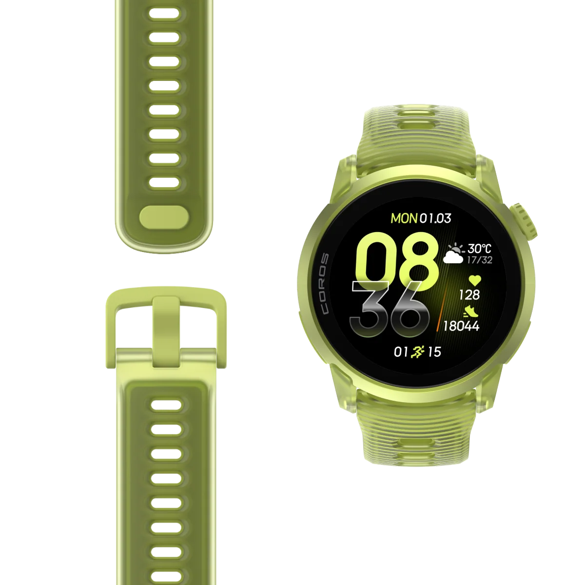 COROS PACE 4 GPS-Sportuhr – Aluminium, Neongelb