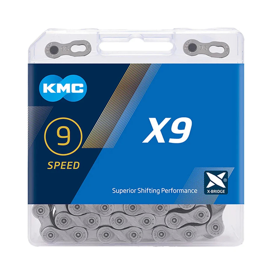 KMC X9 Kette - 9-fach - Silber/Grau mit QuickLink