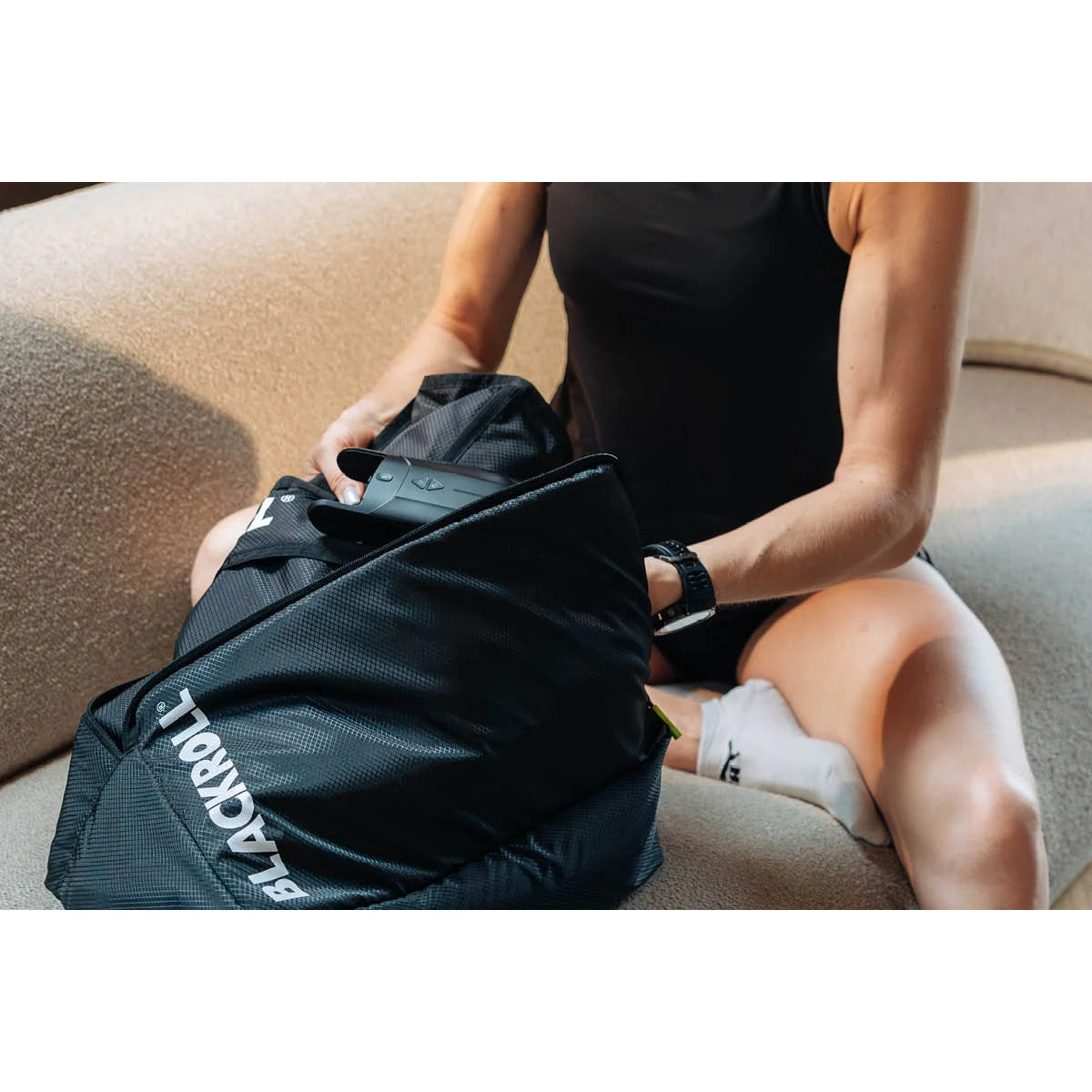BLACKROLL kompressionsboots 2.0 massageapparat - svart