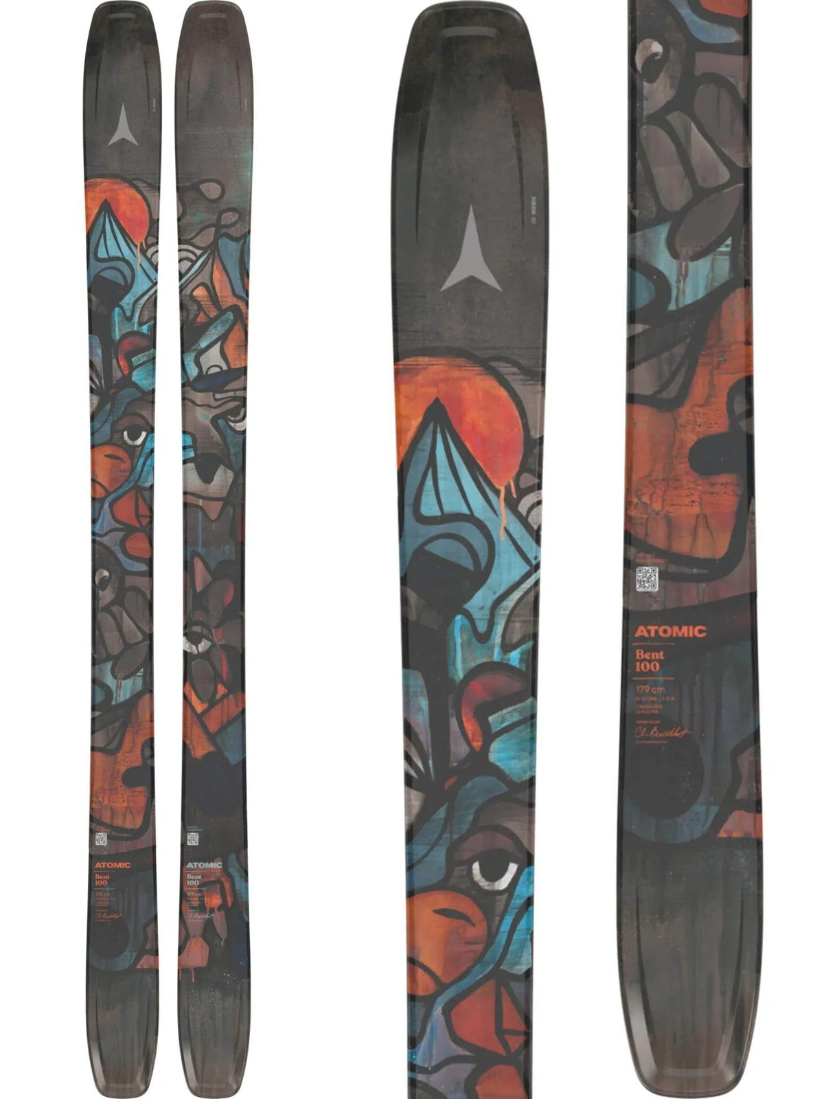 Narty freeride all-mountain ATOMIC BENT 100 + STRIVE 12 GW z wiązaniami
