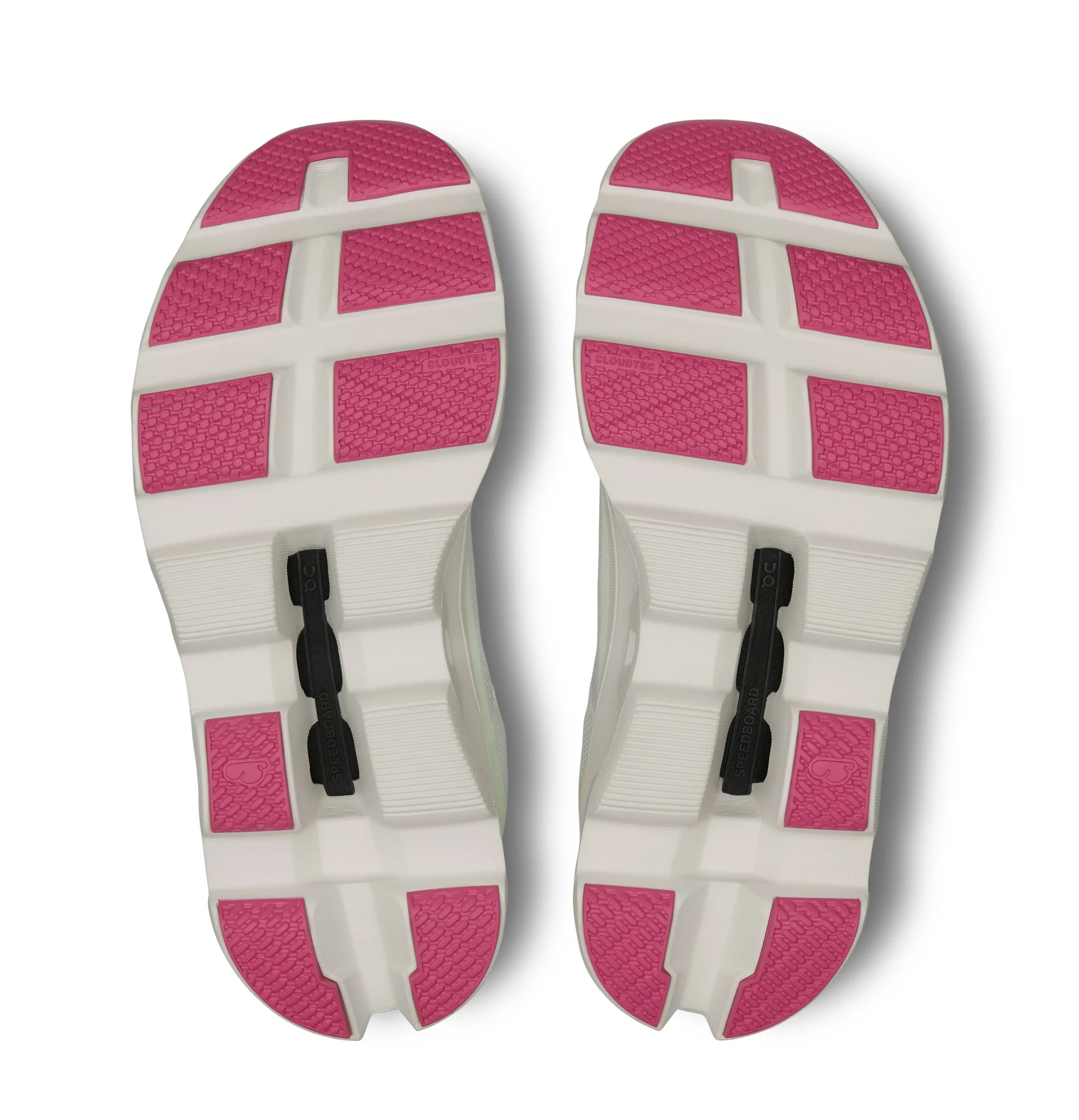 ON CLOUDMONSTER W Road running shoes - white/green/pink
