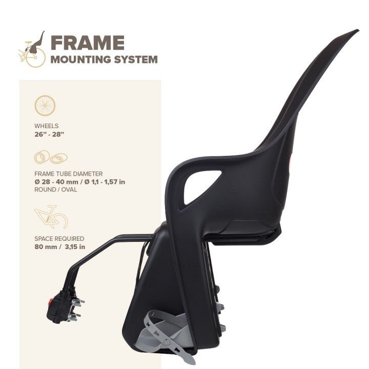 POLISPORT KOARI FF child seat - black/grey - POLISPORT - Evelostore