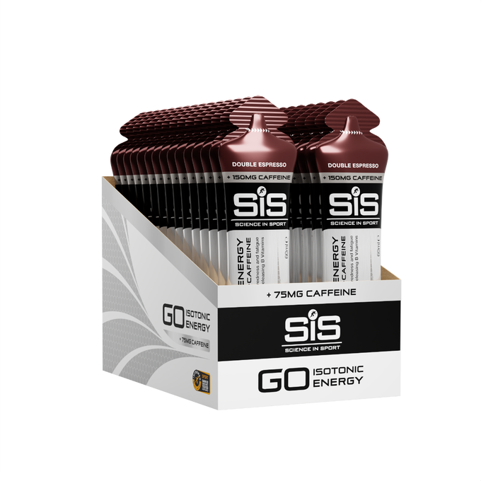 SIS GO ENERGY + Caffeine gel box 30pcs x 60ml - Double ecpresso