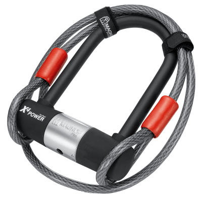 MAGNUM X4P U - LOCK MINI +CABLE bike lock - grey - MAGNUM - Evelostore