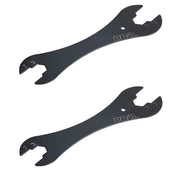 Two black bike chain tool wrenches on a white background