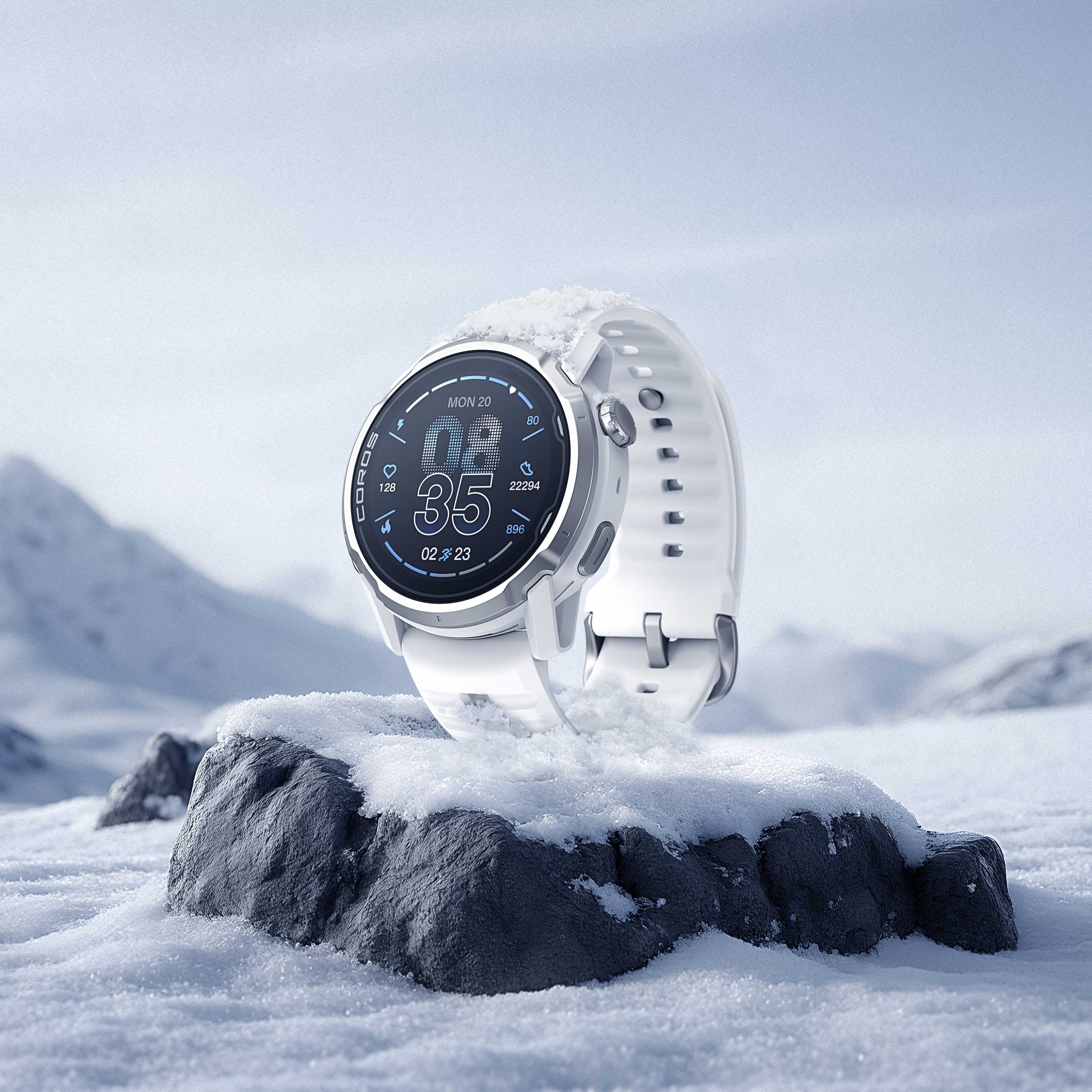 Outdoorowy zegarek GPS COROS APEX 4 42 mm – biały