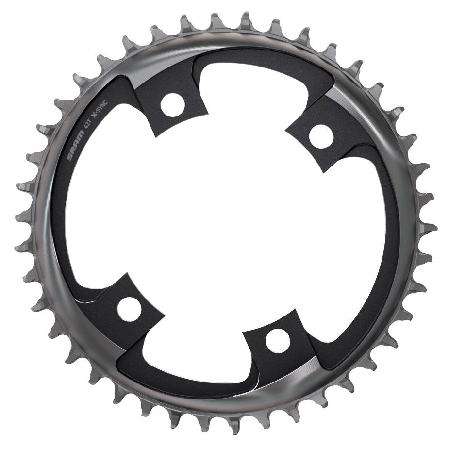 SRAM X-SYNC plento žvaigždė 107 BCD, 12 pavarų, poliarinės pilkos spalvos