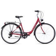 CTM Rita 1.0 28" women's bike - matt dark red pearl / silver