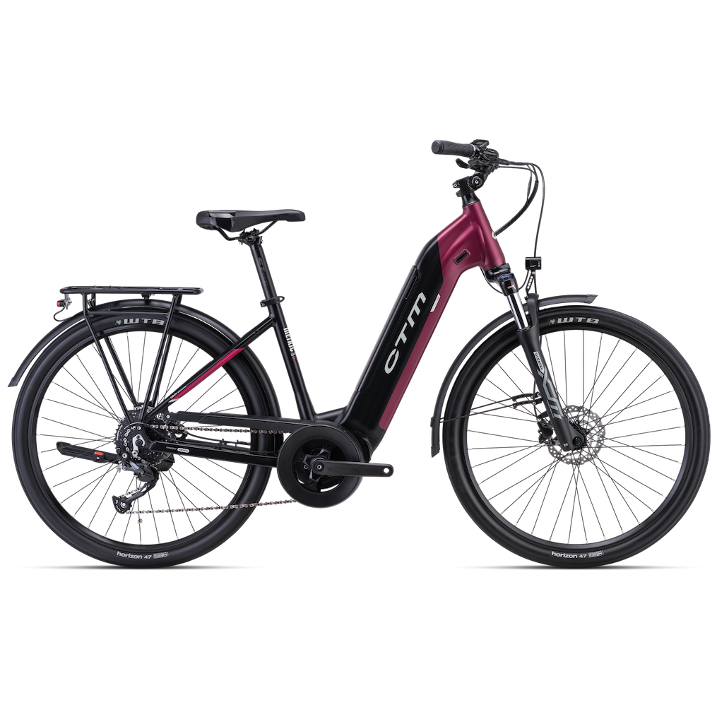 CTM METRIC LADY 1.0 27.5" sähköpyörä – musta / viininpunainen