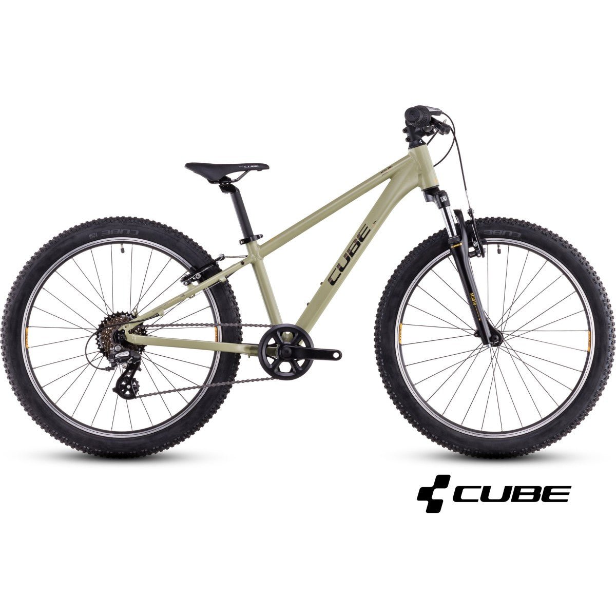 CUBE ACID 240 children bicycle - lightolive/orange - CUBE - Evelostore