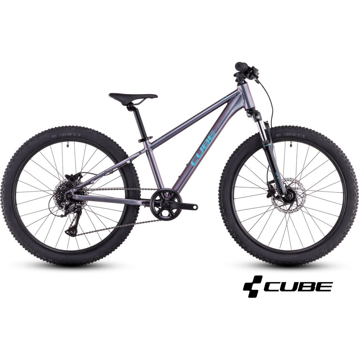 CUBE ACID 240 DISC children bicycle - galactic/cyan - CUBE - Evelostore