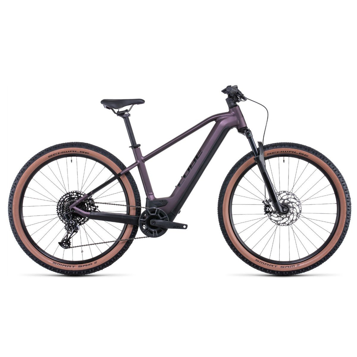 CUBE REACTION HYBRID EXC 750 29 electric bike - smokylilac´n´black - CUBE - Evelostore