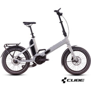 CUBE FOLD HYBRID COMFORT 500 20 electric folding bike - pearlysilver´n´white - CUBE - Evelostore