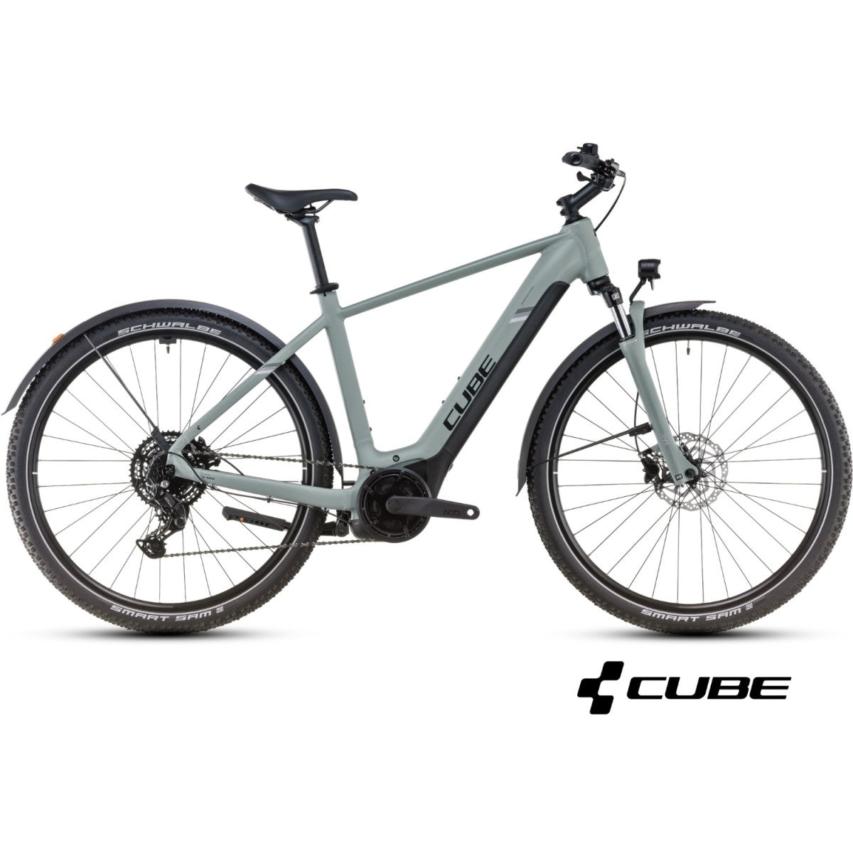 CUBE NURIDE HYBRID PERFORMANCE 500 ALLROAD 28 electric bike - swampgrey´n´black - CUBE - Evelostore