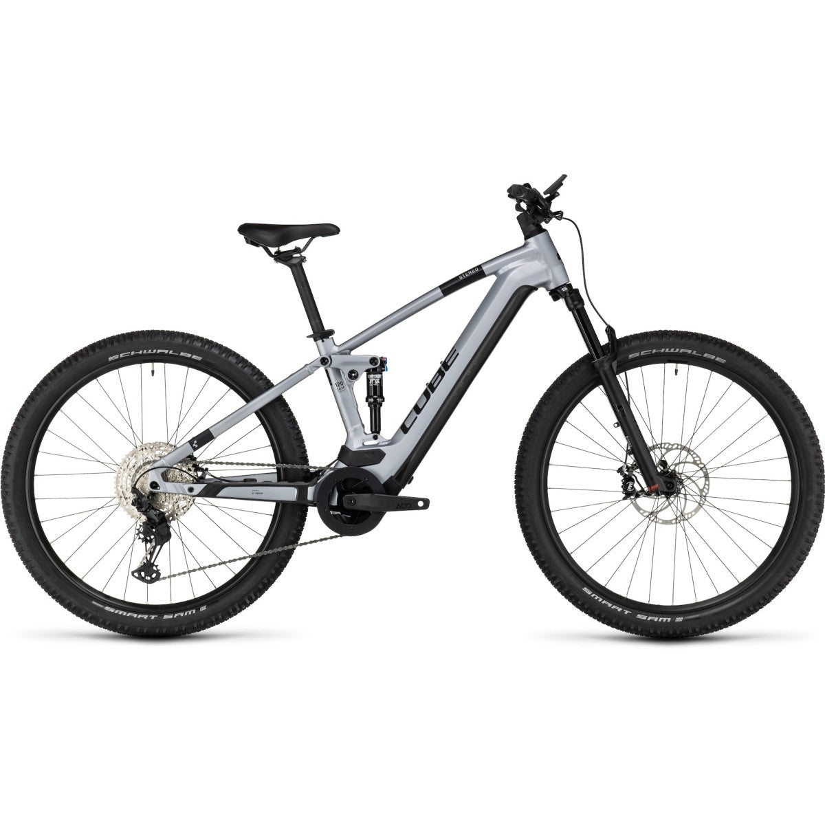 CUBE STEREO HYBRID 120 RACE 750 29 electric mountainbike - polarsilver´n´black