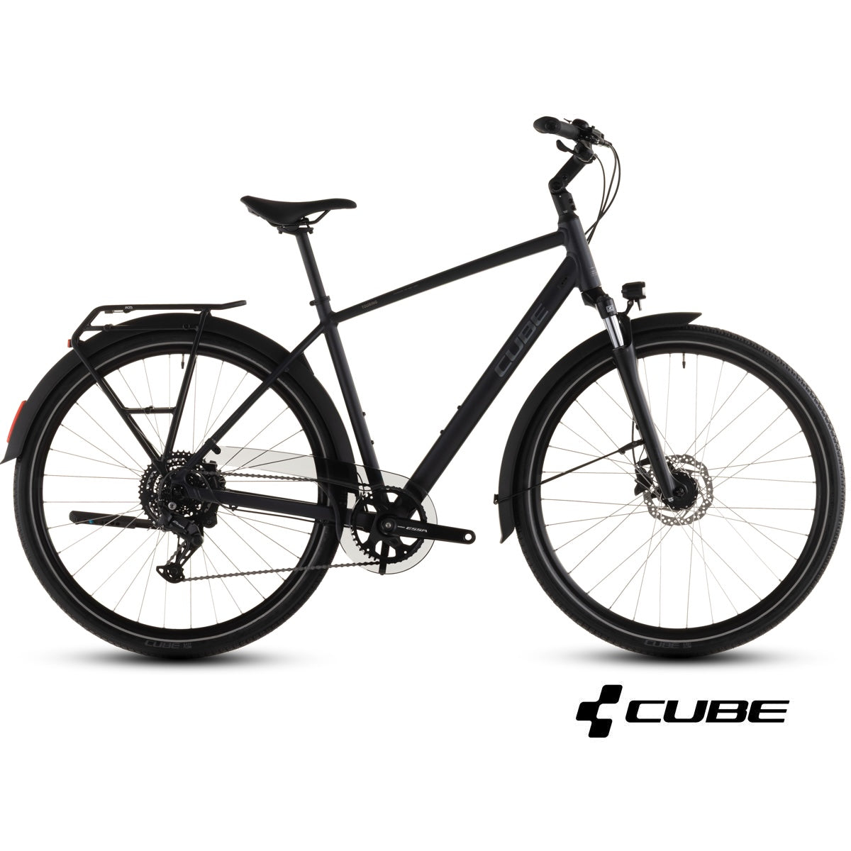 CUBE Touring ONE night´n´chrome – Komfortables Trekkingrad – Evelostore