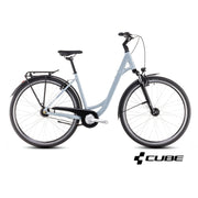 Bicicleta urbana CUBE TOWN ONE - gris polar y blanco
